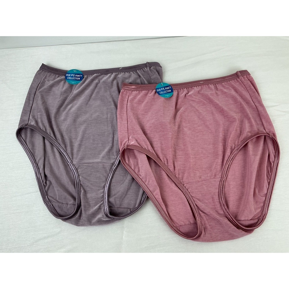 2 Vanity Fair Illumination Brief Panty Multi 13109 Sz 7 / L - NWT